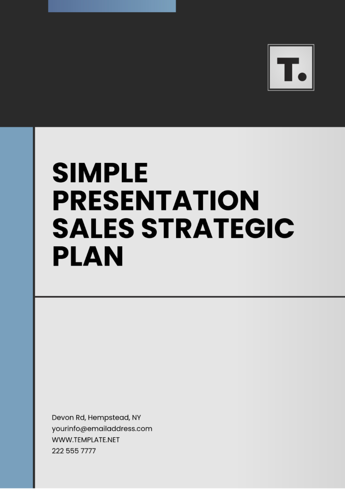 Simple Presentation Sales Strategic Plan Template - Edit Online & Download