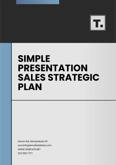 Free Simple Presentation Sales Strategic Plan Template to Edit Online