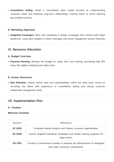 Free McKinsey Design Sales Strategic Plan Template to Edit Online