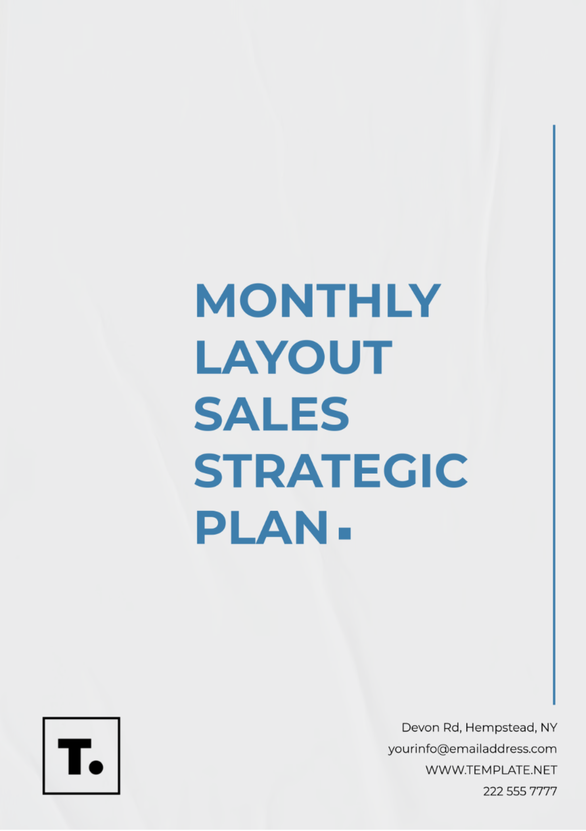 Monthly Layout Sales Strategic Plan Template