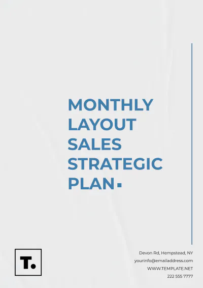 Free Monthly Layout Sales Strategic Plan Template to Edit Online