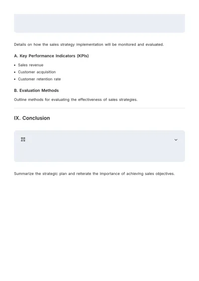 Free Monthly Layout Sales Strategic Plan Template to Edit Online