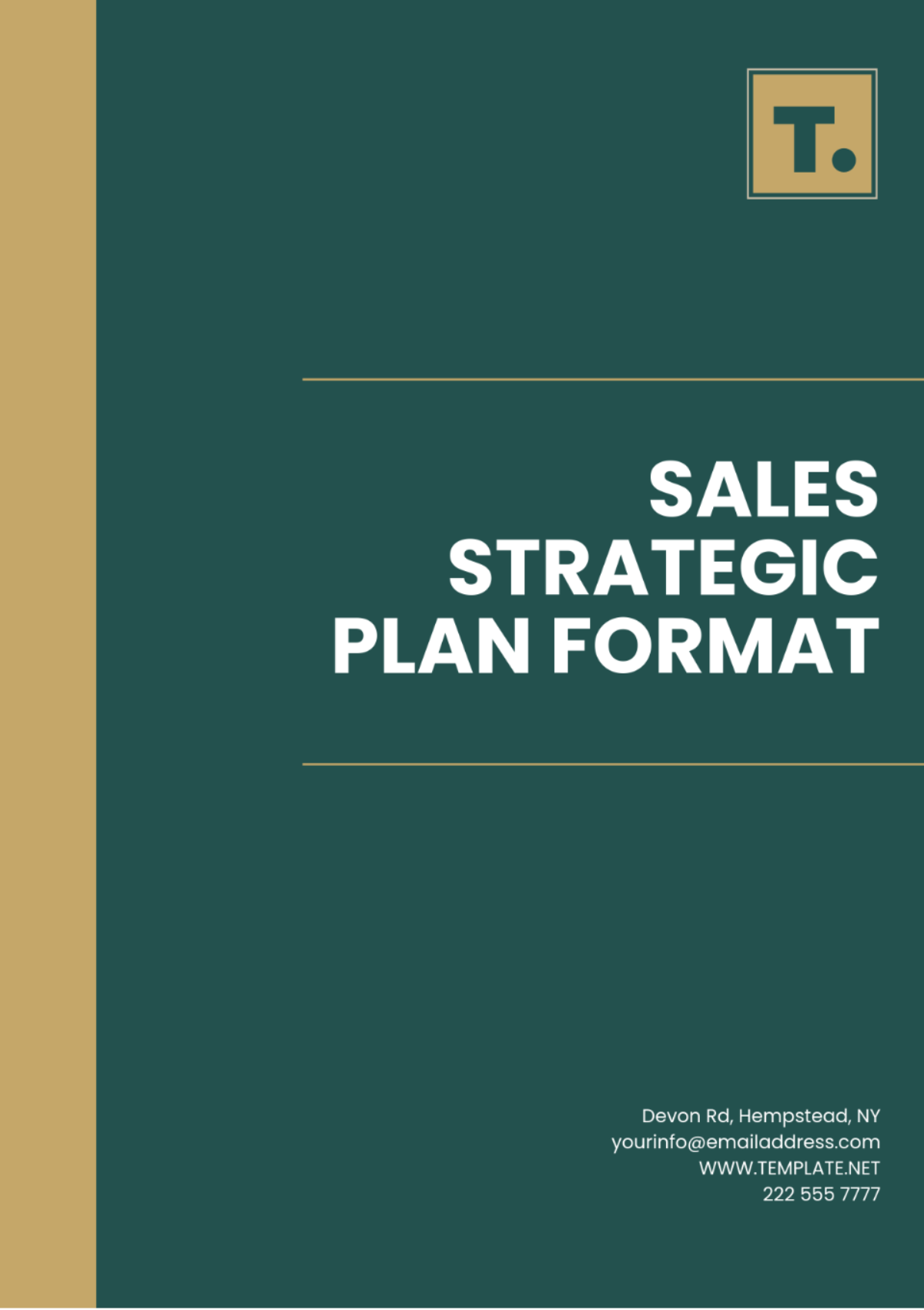 Sales Strategic  Action Plan Format Template