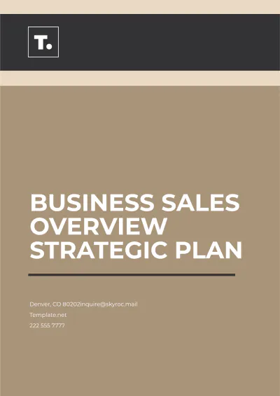 Free Business Sales Overview Strategic Plan Template to Edit Online