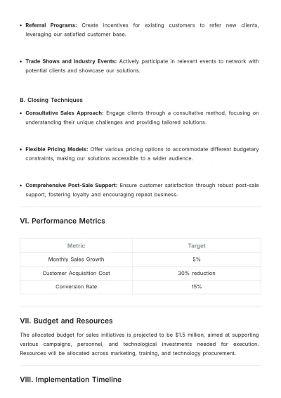 Free Business Sales Overview Strategic Plan Template to Edit Online