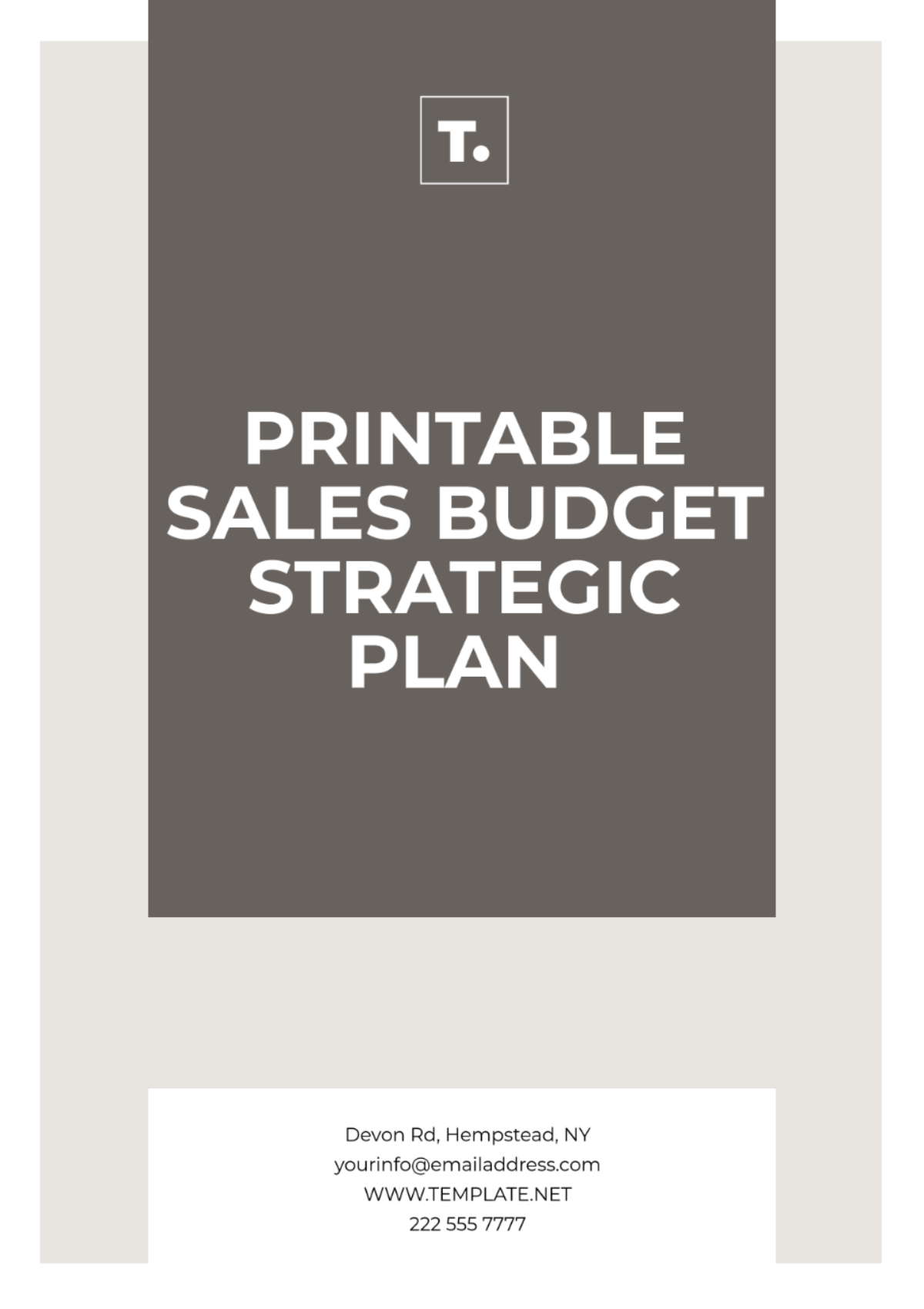 Printable Sales Budget Strategic Plan Template - Edit Online & Download