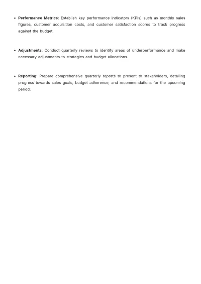 Free Printable Sales Budget Strategic Plan Template to Edit Online