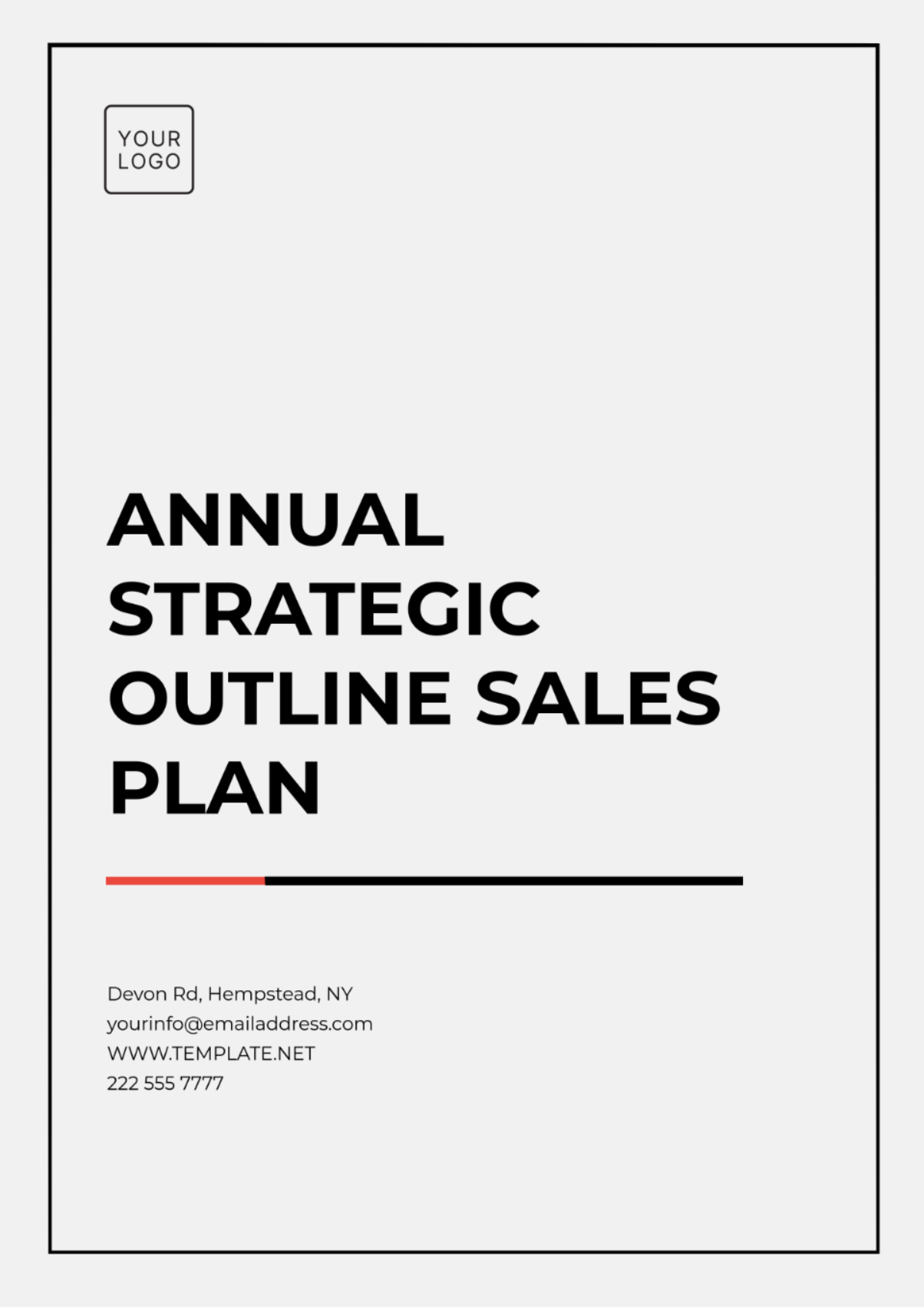 Annual Strategic Outline Sales Plan Template - Edit Online & Download