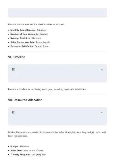 Free Annual Strategic Outline Sales Plan Template to Edit Online