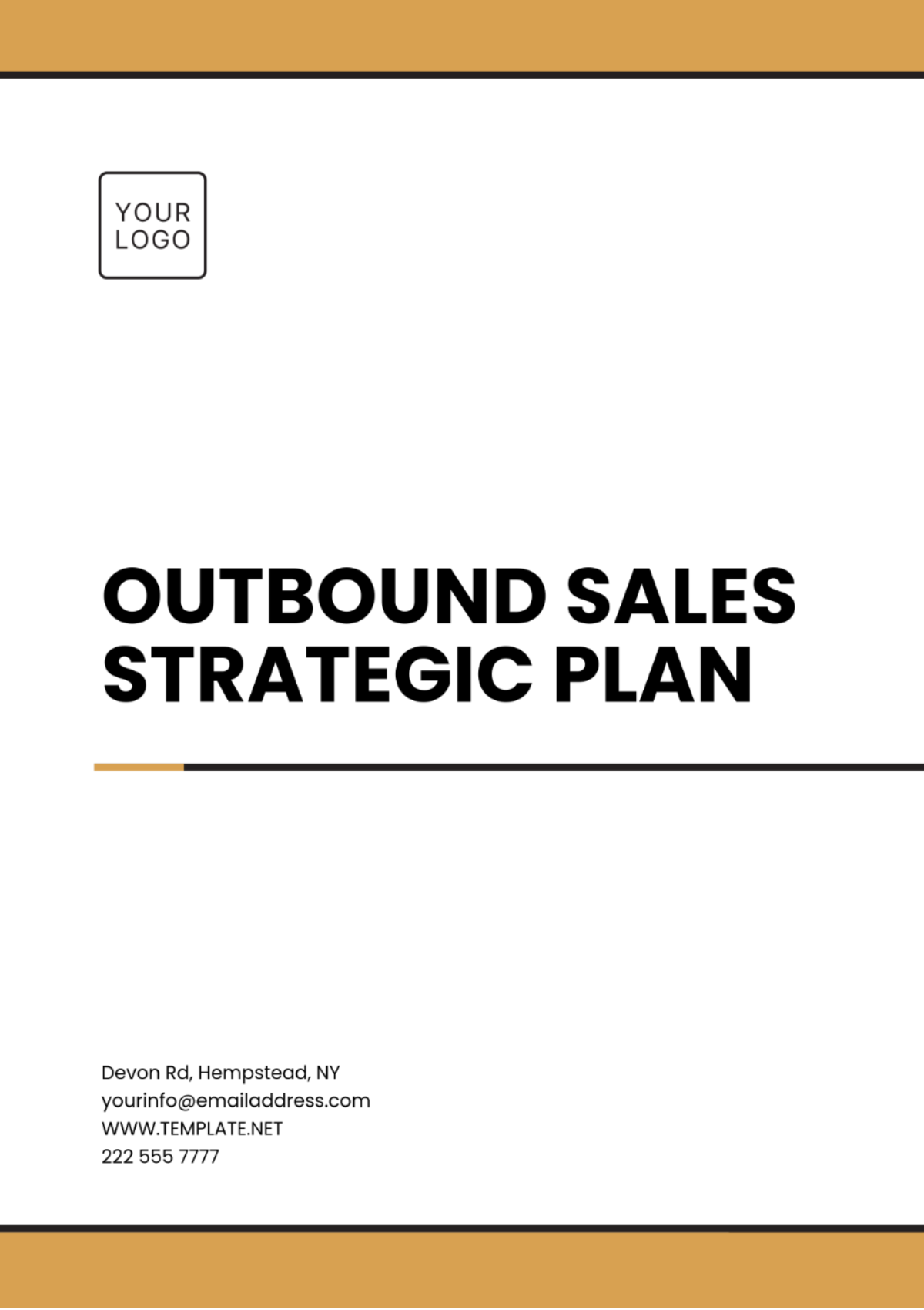 Outbound Sales Strategic Plan Template - Edit Online & Download