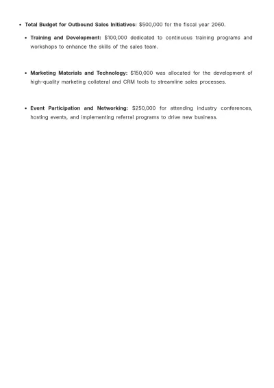 Free Outbound Sales Strategic Plan Template to Edit Online