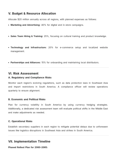 Free International Sales Strategic Plan Template to Edit Online