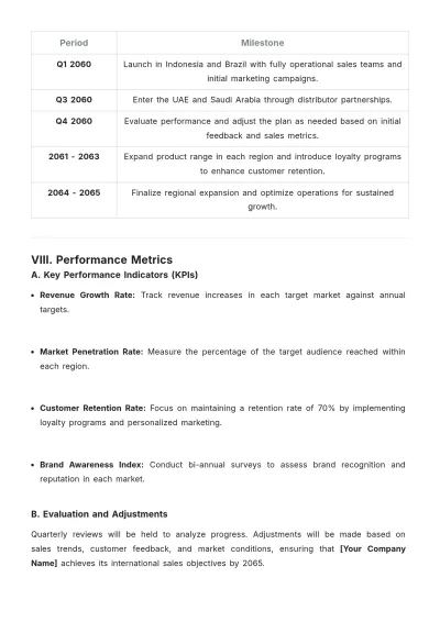 Free International Sales Strategic Plan Template to Edit Online