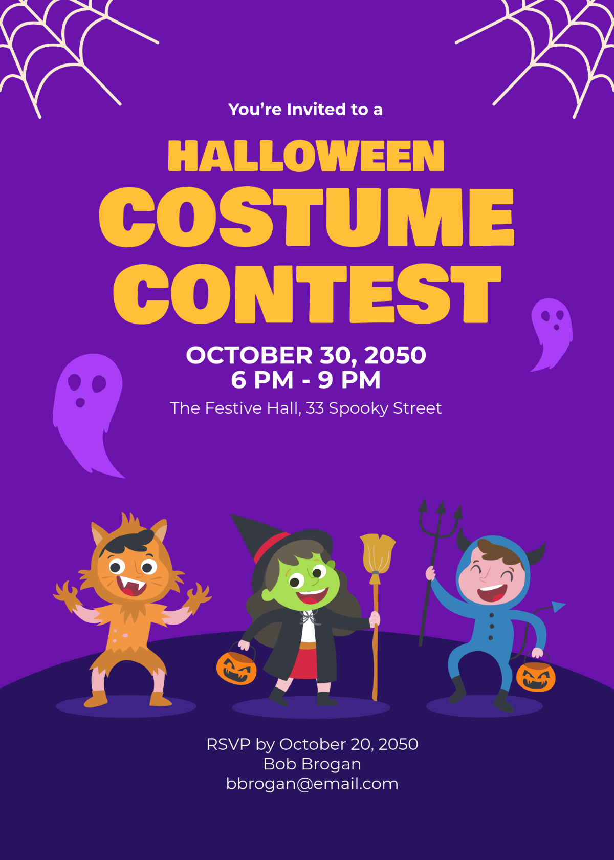 Halloween Costume Contest Invitation