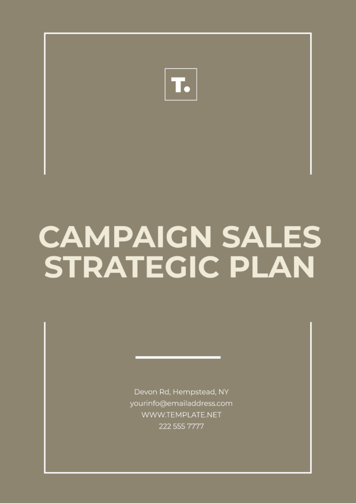 Campaign Sales Strategic Plan Template - Edit Online & Download