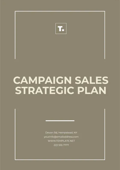 Free Campaign Sales Strategic Plan Template to Edit Online