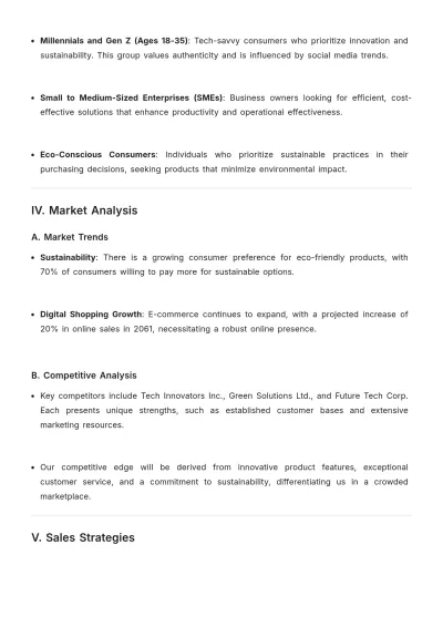 Free Campaign Sales Strategic Plan Template to Edit Online