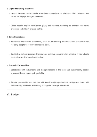 Free Campaign Sales Strategic Plan Template to Edit Online