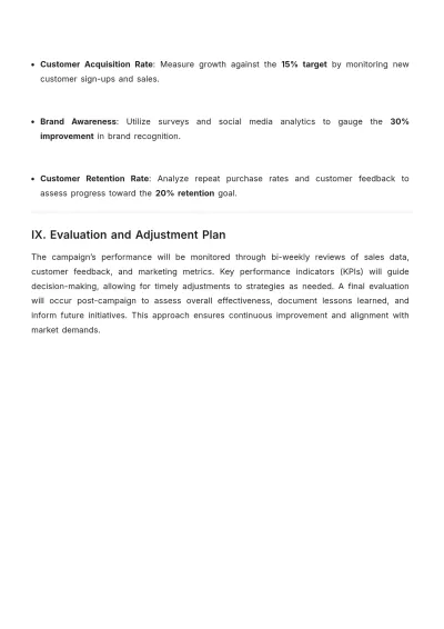 Free Campaign Sales Strategic Plan Template to Edit Online