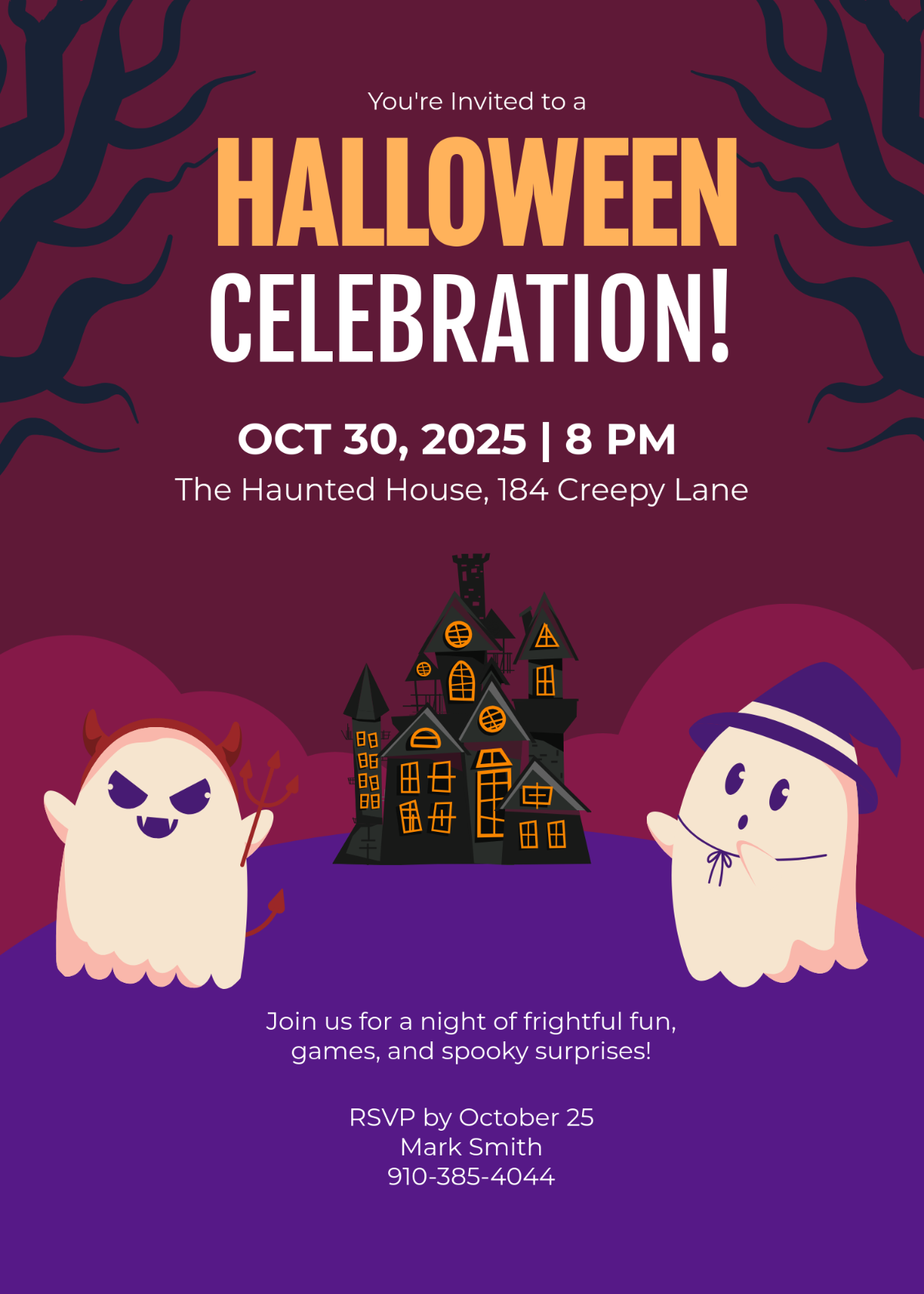 Modern Halloween Invitation