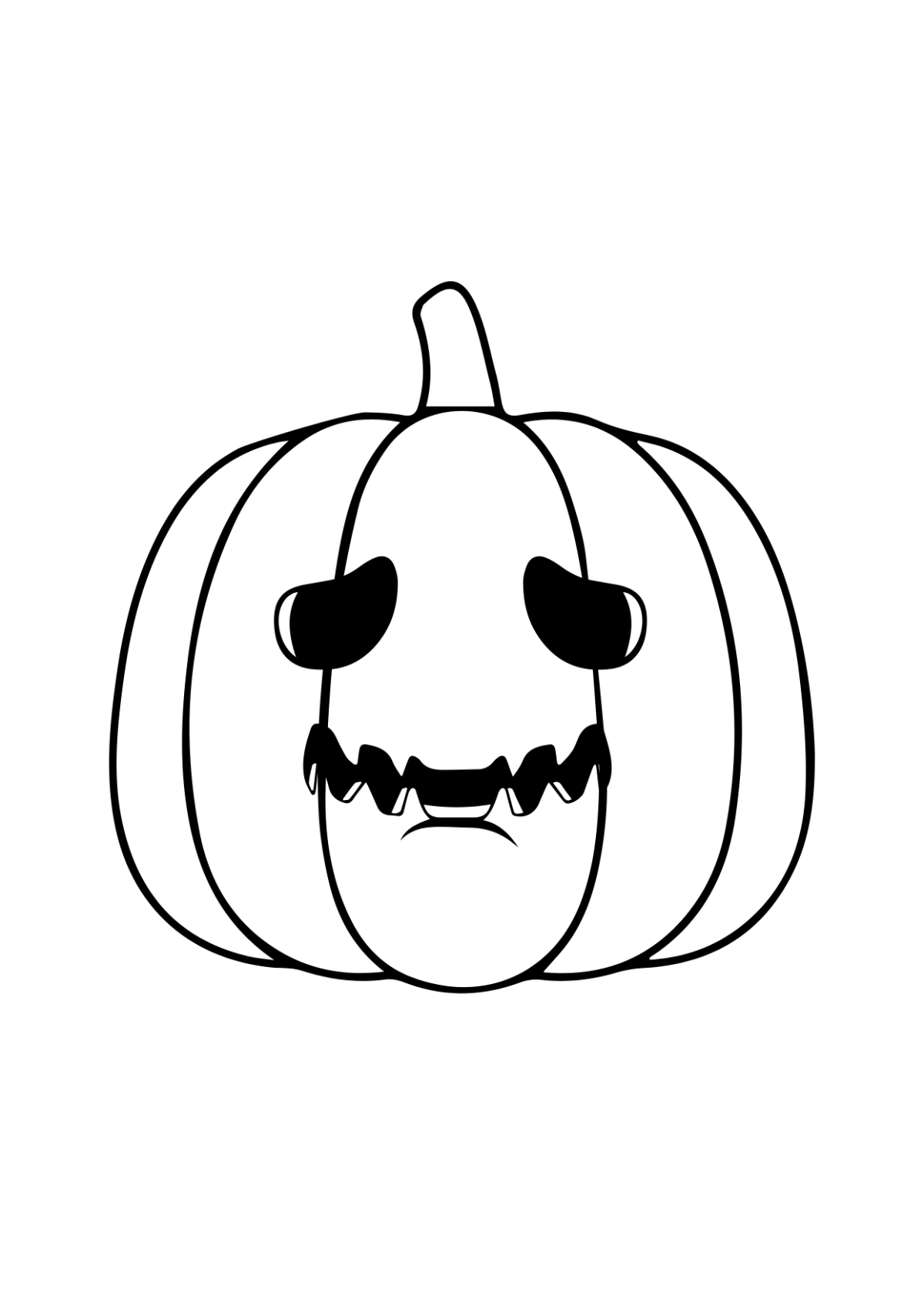 Halloween Pumpkin Drawing Template