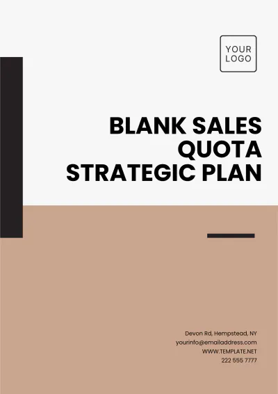 Free Blank Sales Quota Strategic Plan Template to Edit Online