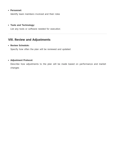 Free Blank Sales Quota Strategic Plan Template to Edit Online