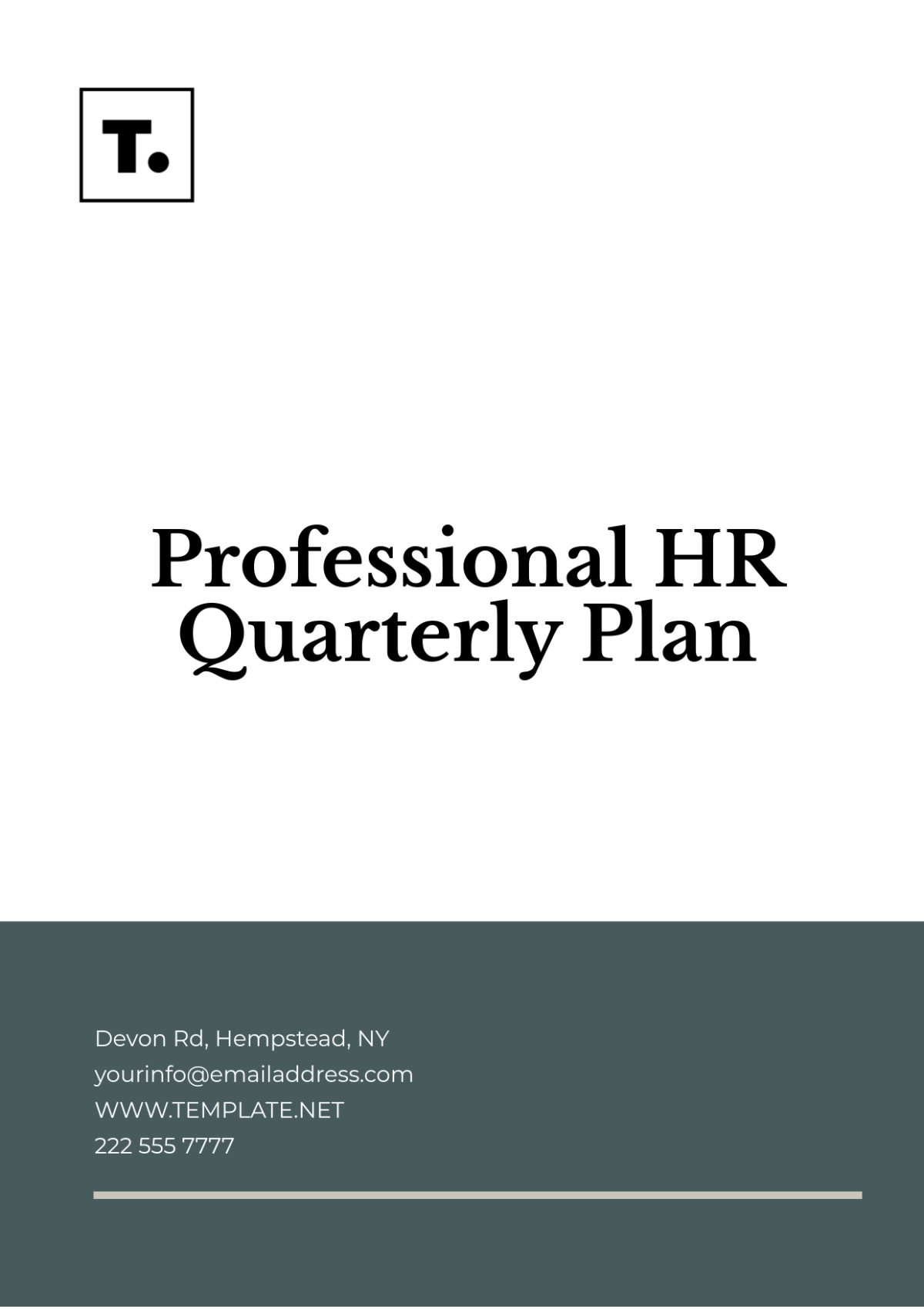 Professional HR Quarterly Plan Template - Edit Online & Download