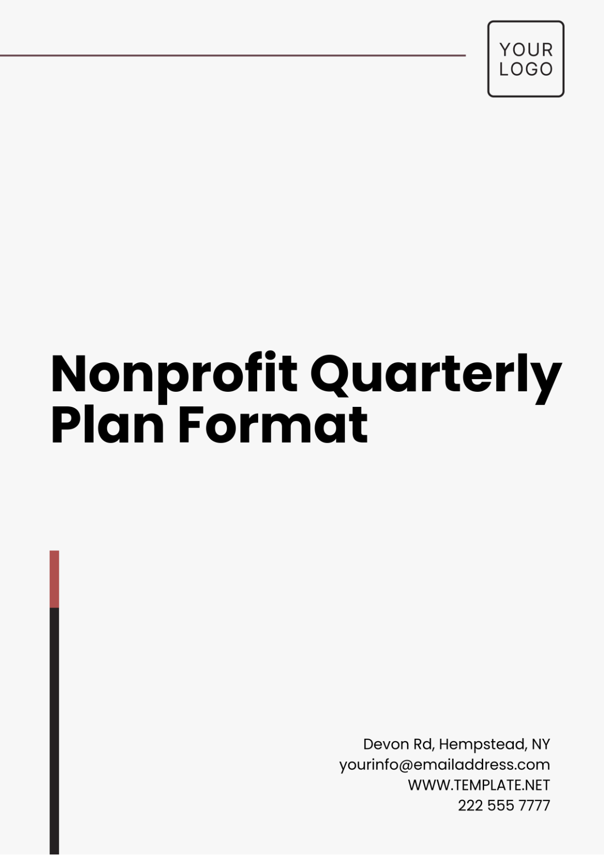 Nonprofit Quarterly Plan Format Template - Edit Online & Download