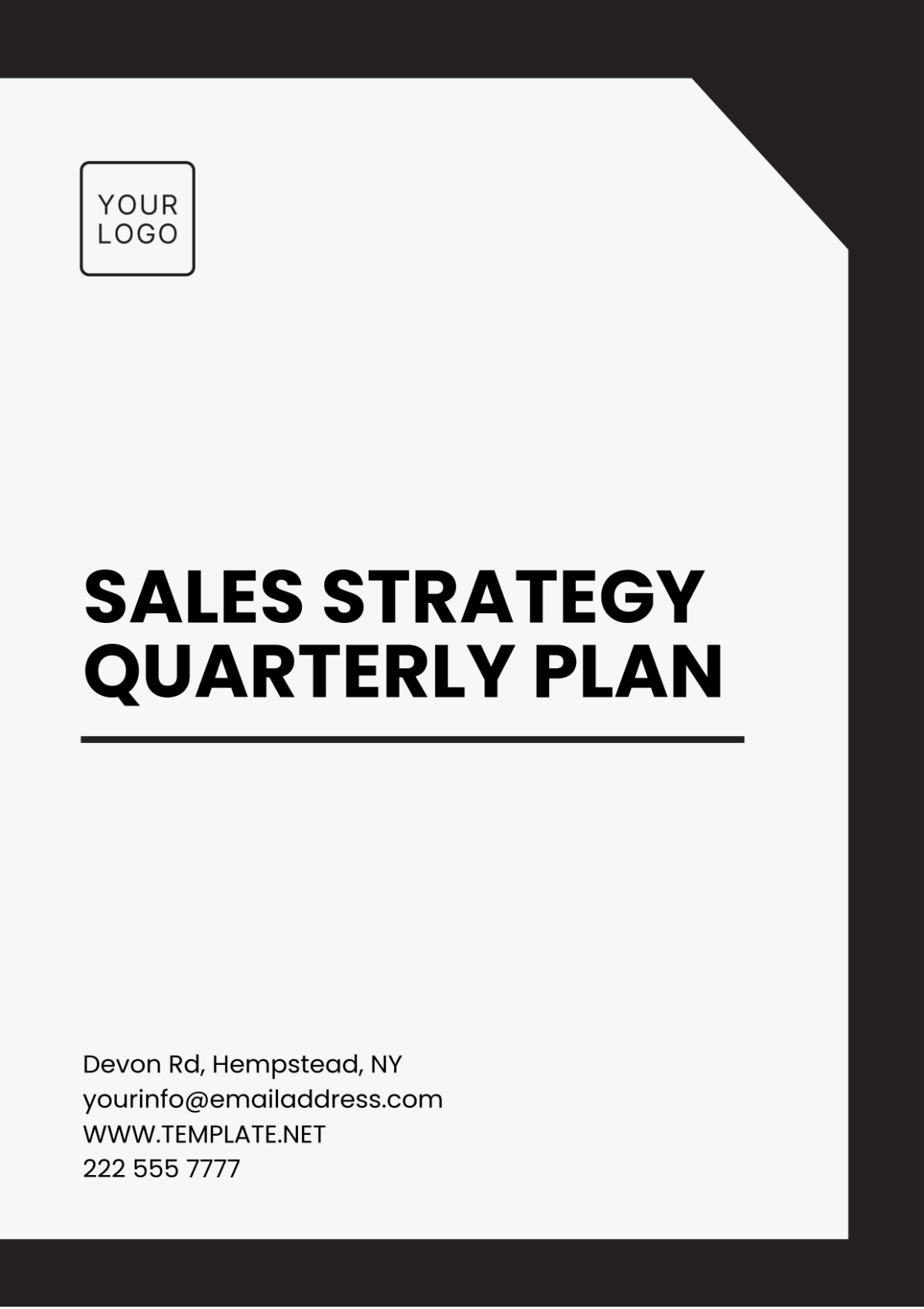 Sales Strategy Quarterly Plan Template - Edit Online & Download