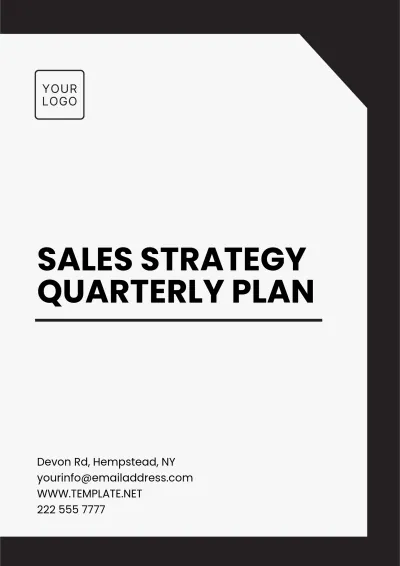 Free Sales Strategy Quarterly Plan Template to Edit Online