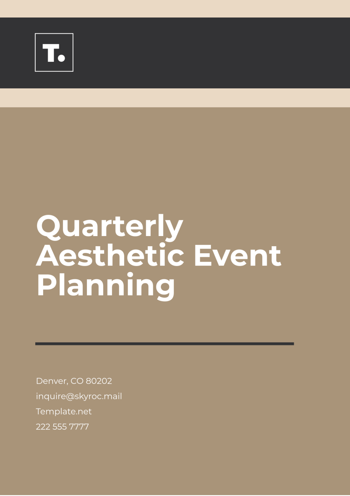 Quarterly Aesthetic Event Planning Template - Edit Online & Download