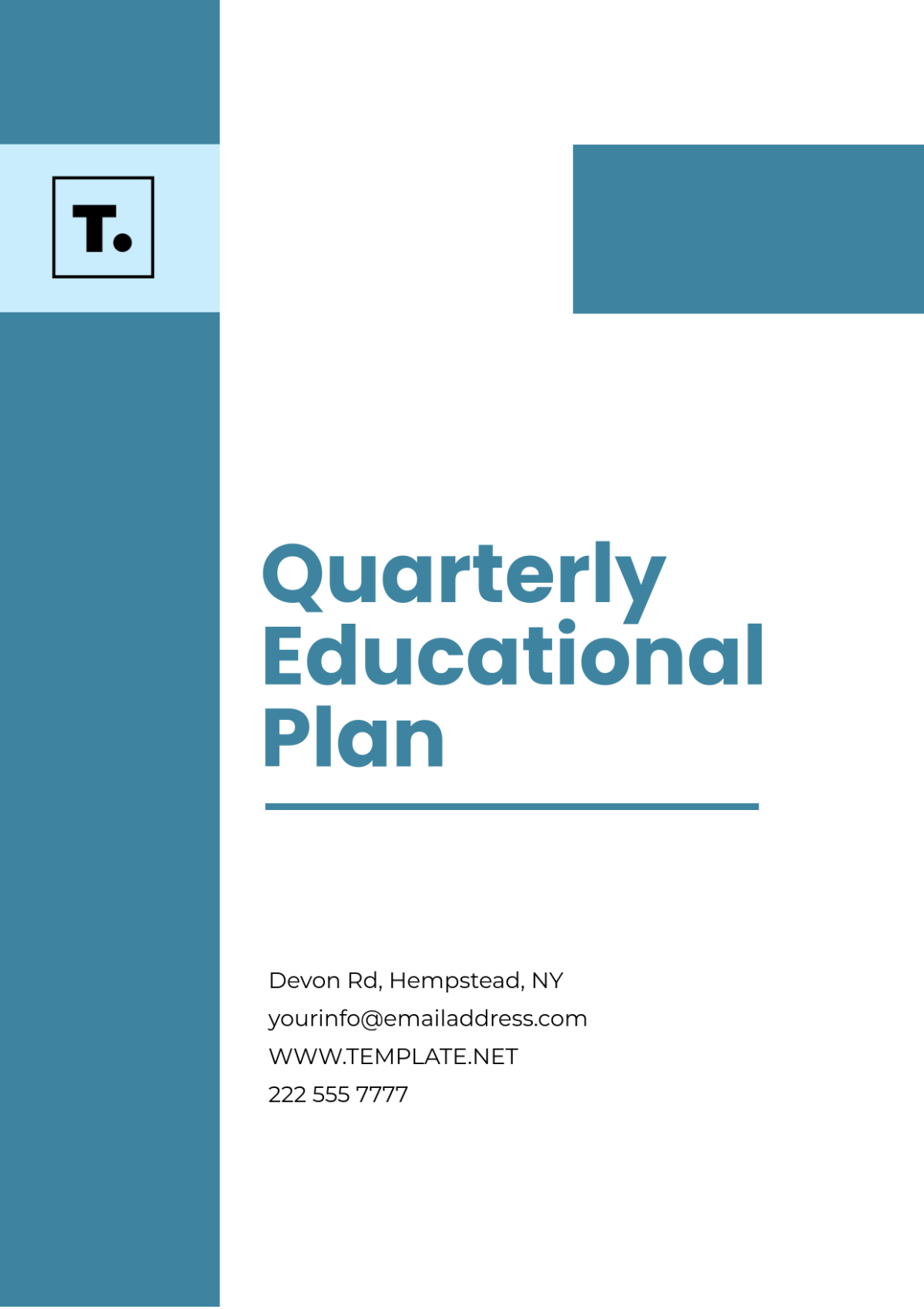 Quarterly Educational Plan Template - Edit Online & Download