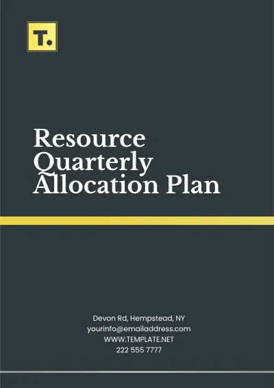 Free Resource Quarterly Allocation Plan Template to Edit Online