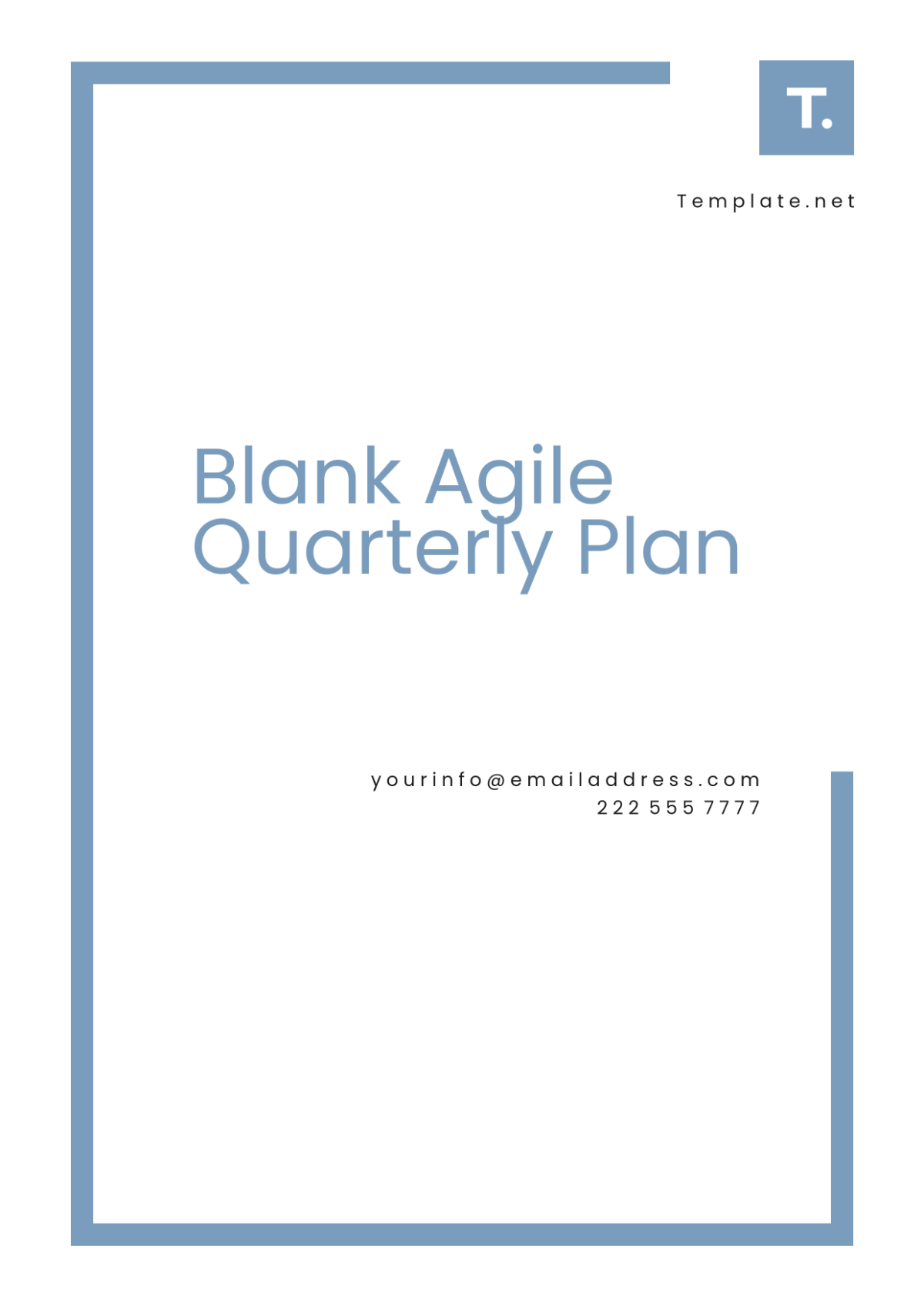 Blank Agile Quarterly Plan Template - Edit Online & Download