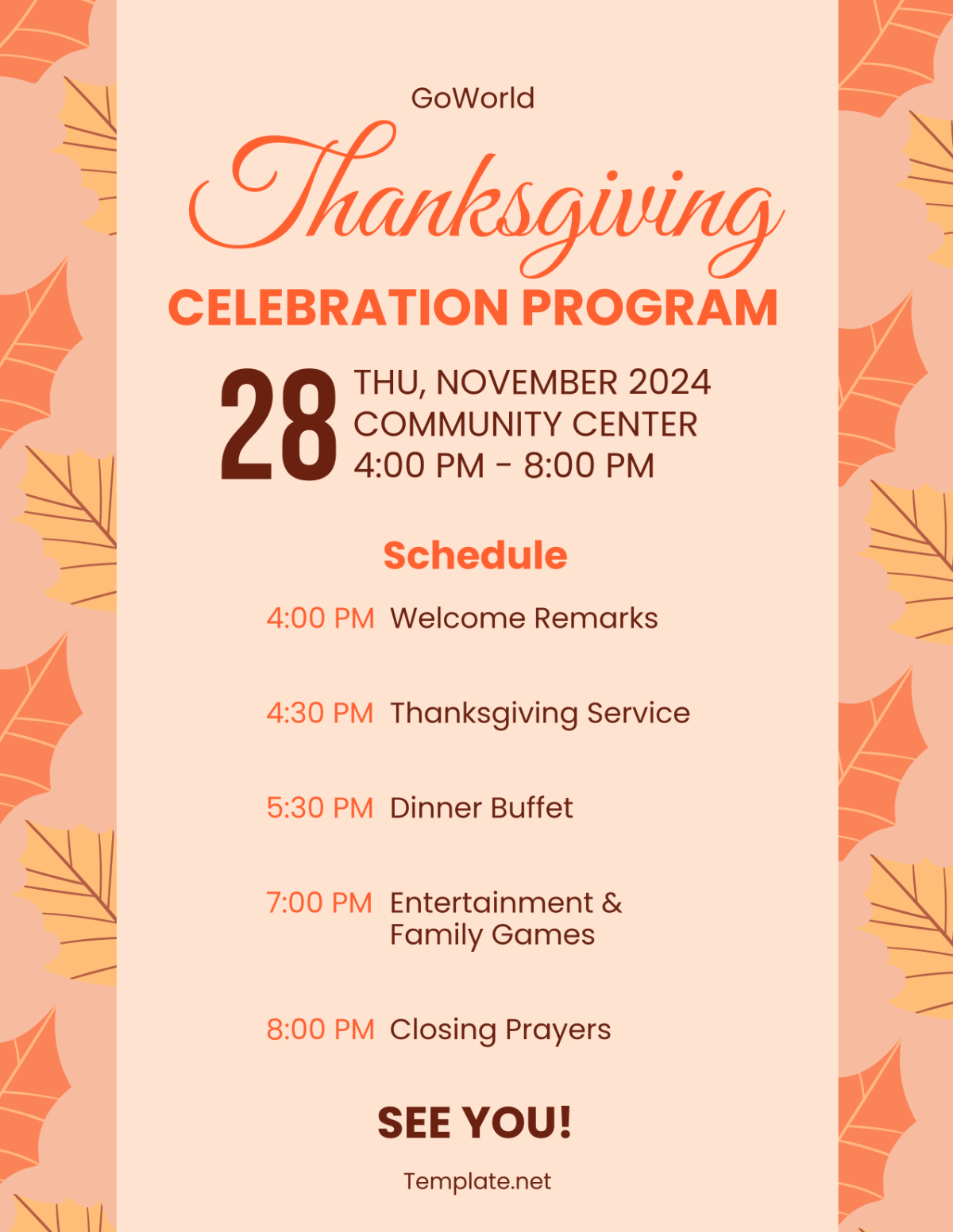 Thanksgiving Program