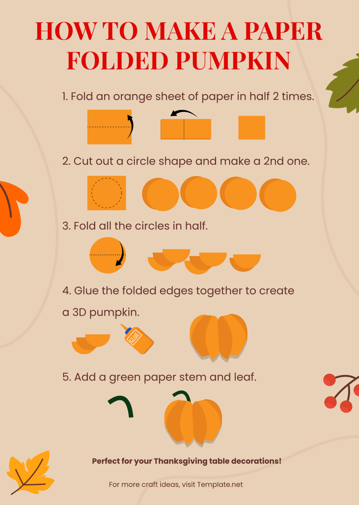 Thanksgiving Craft Template - Edit Online & Download