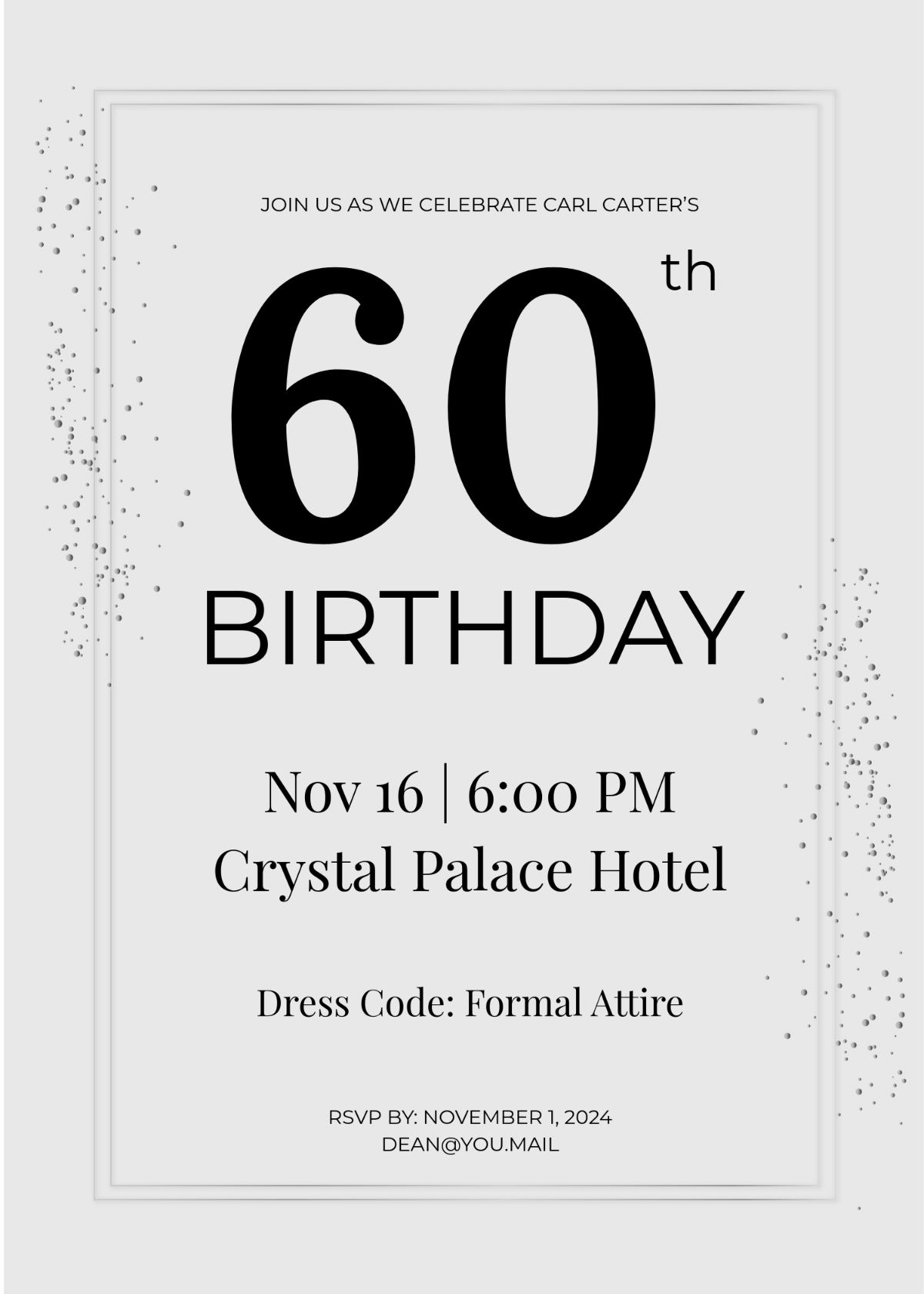 Diamond Birthday Invitation