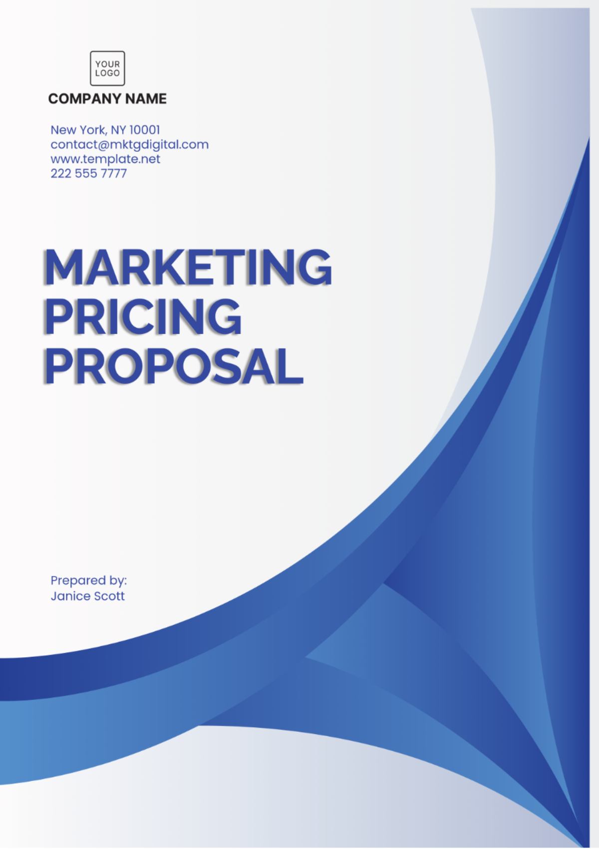 Marketing Pricing Proposal Template - Edit Online & Download