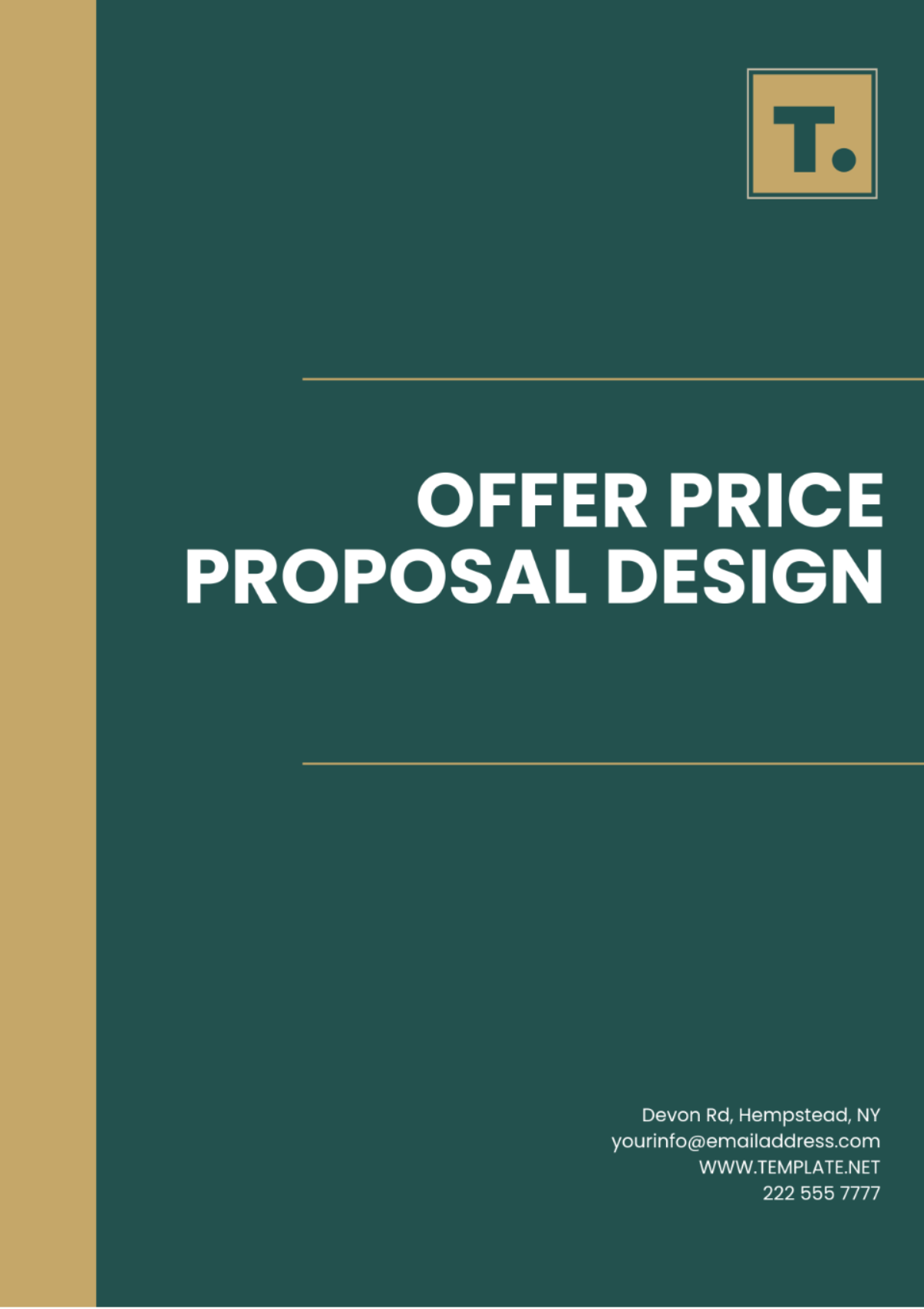 Offer Price Proposal Design Template - Edit Online & Download