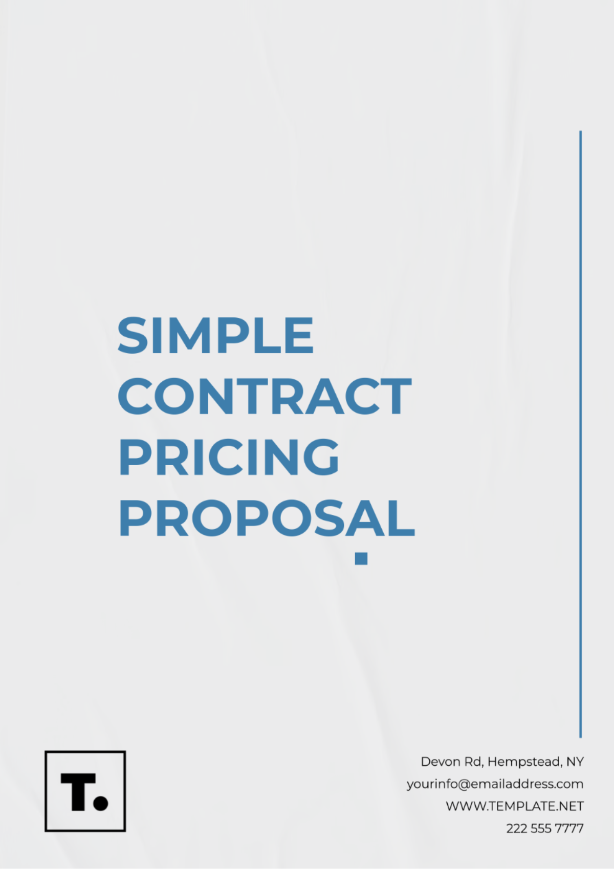 Simple Contract Pricing Proposal Template - Edit Online & Download