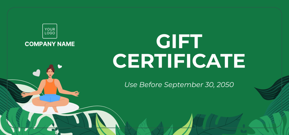 Yoga Studio Gift Certificate