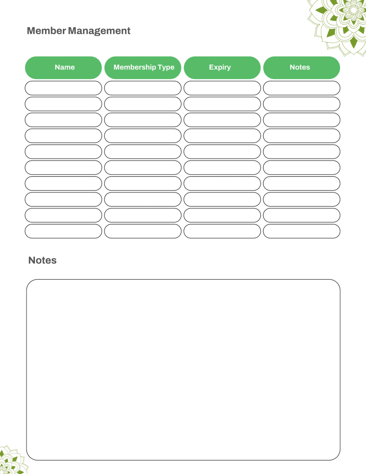Free Yoga Studio Planner Template to Edit Online