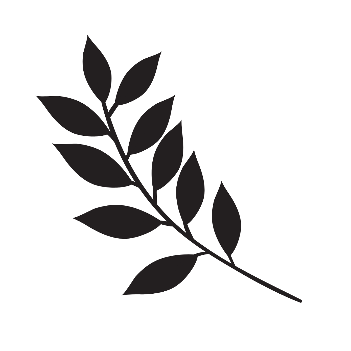 Monochrome Leaves Clipart