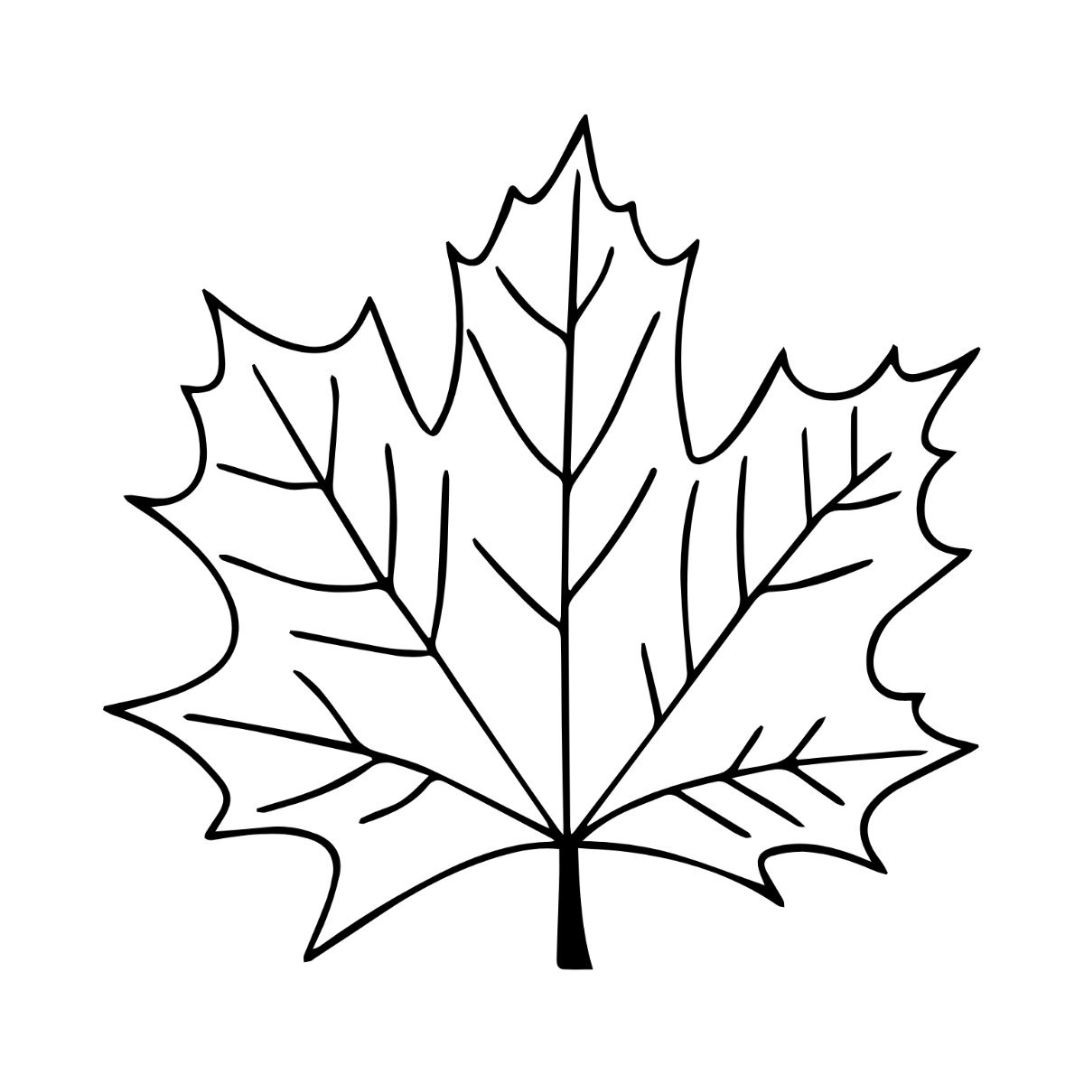 Outline Leaves Clipart