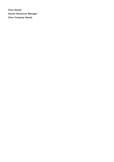 Free Termination of Casual Employee Letter Template to Edit Online