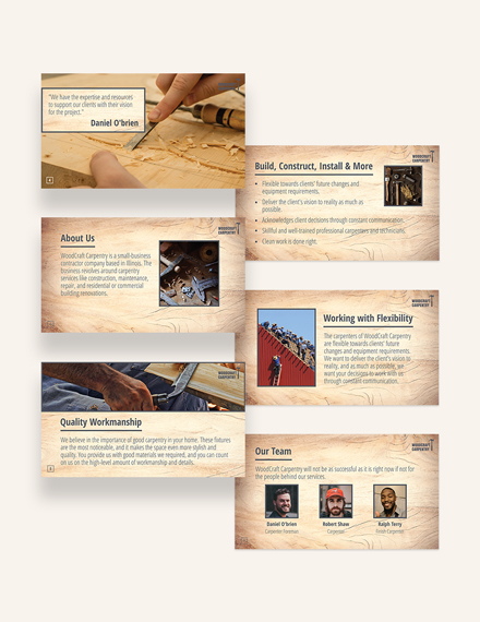 Free Carpenter Presentation Template to Edit Online