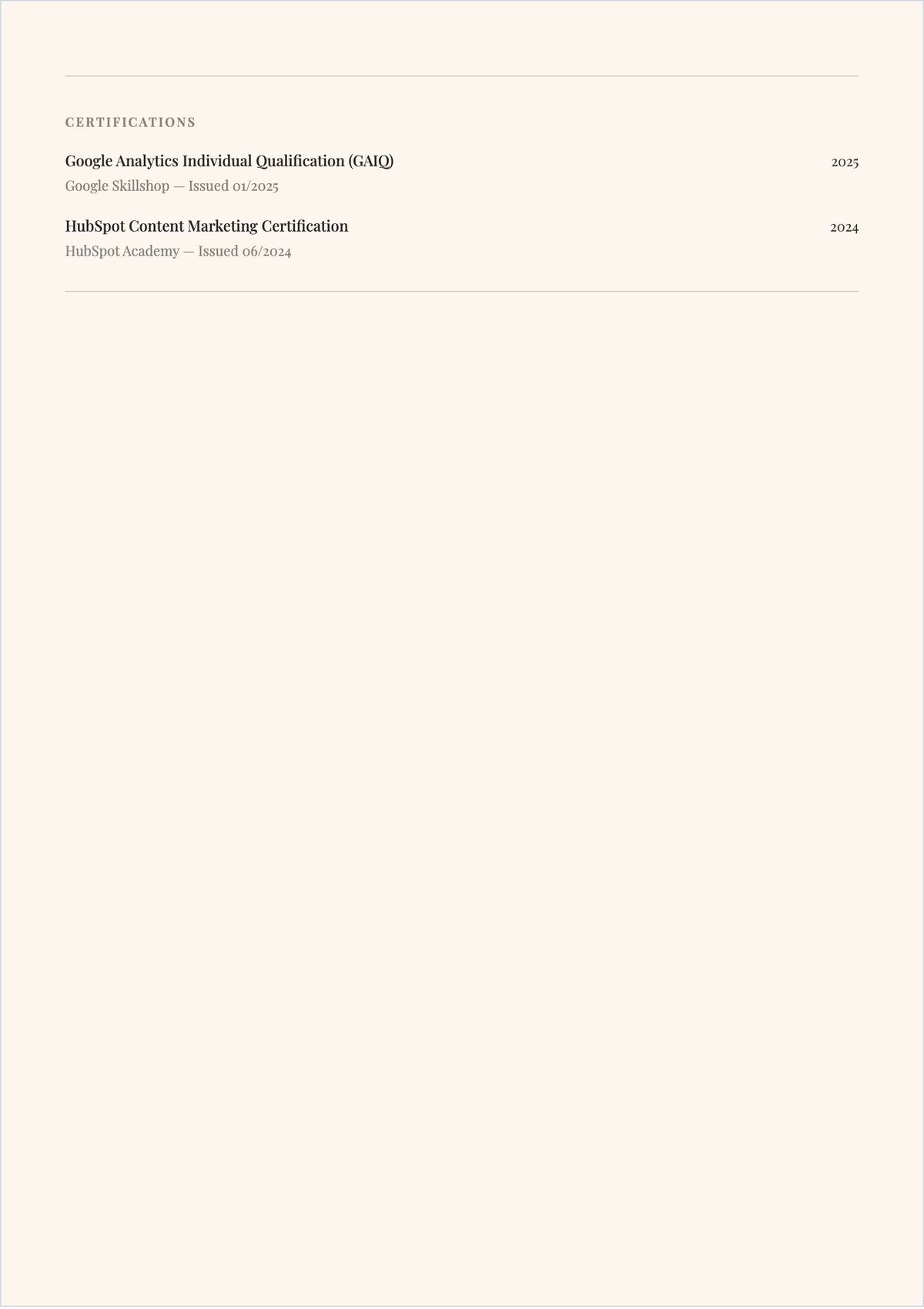 Free Entry-Level Freelancer ATS Resume Template, AI Resume Builder