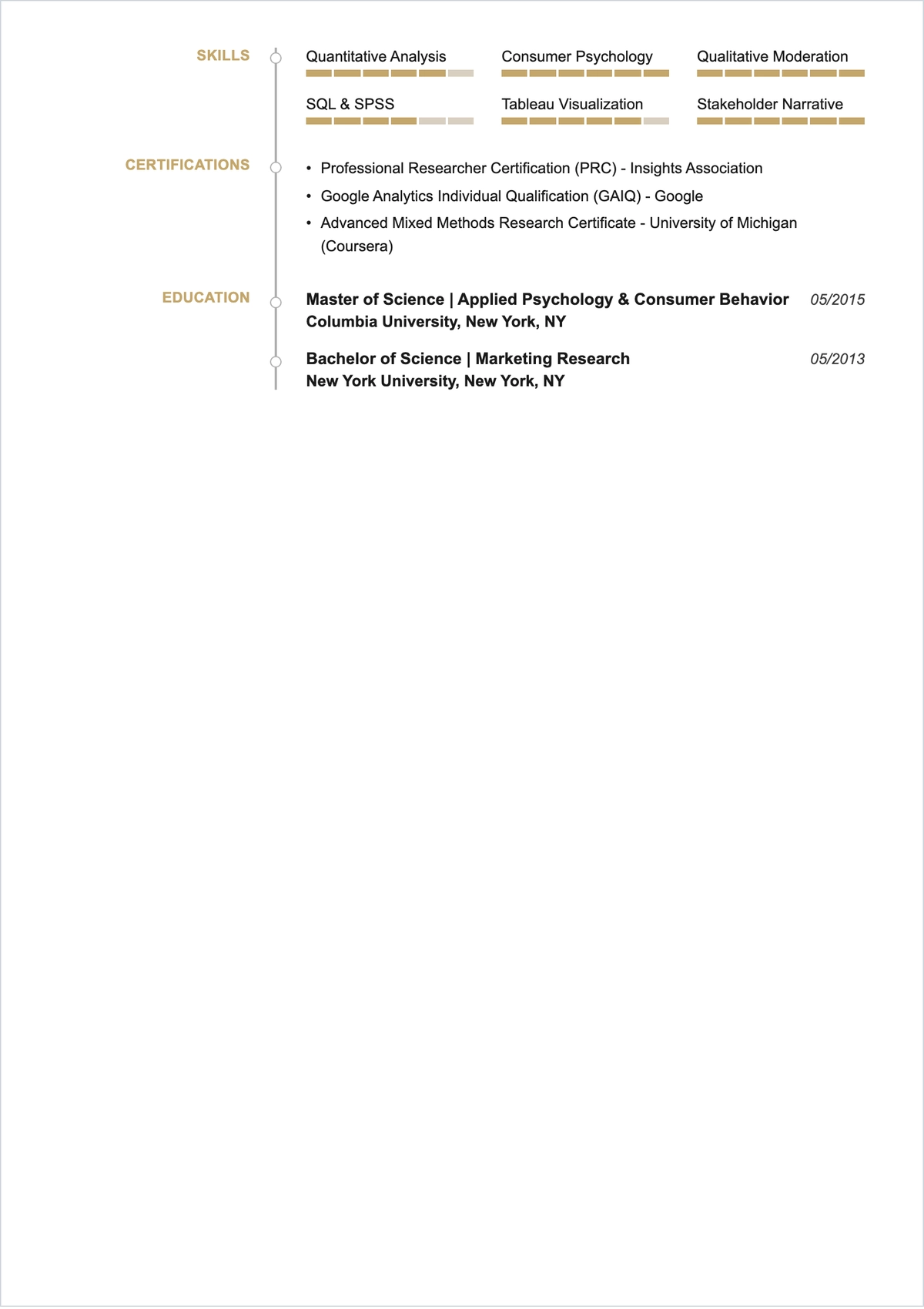 Free Aesthetic Freelance Researcher ATS Resume Template