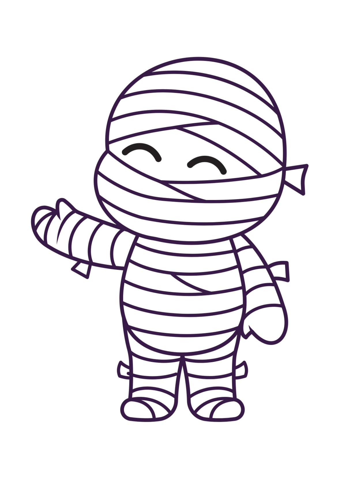 Halloween Mummy Drawing Template - Edit Online & Download